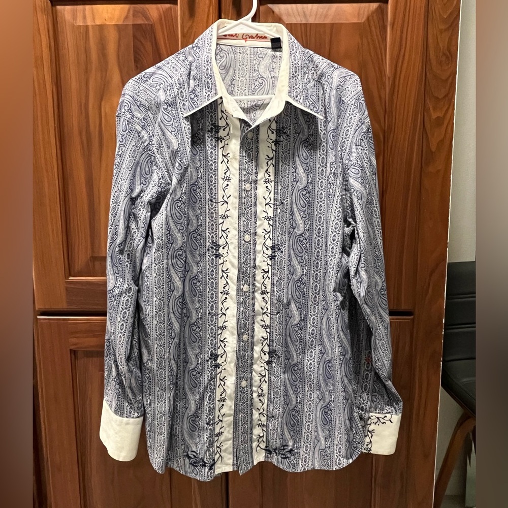 Robert Graham XL long sleeved button down shirt
